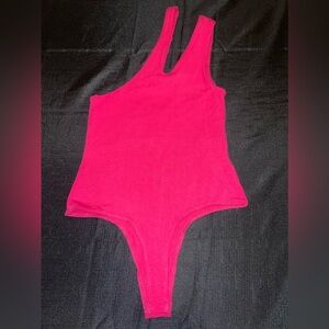Steve Madden pink bodysuit, pink bodysuit, bodysuit, vibrant bodysuit